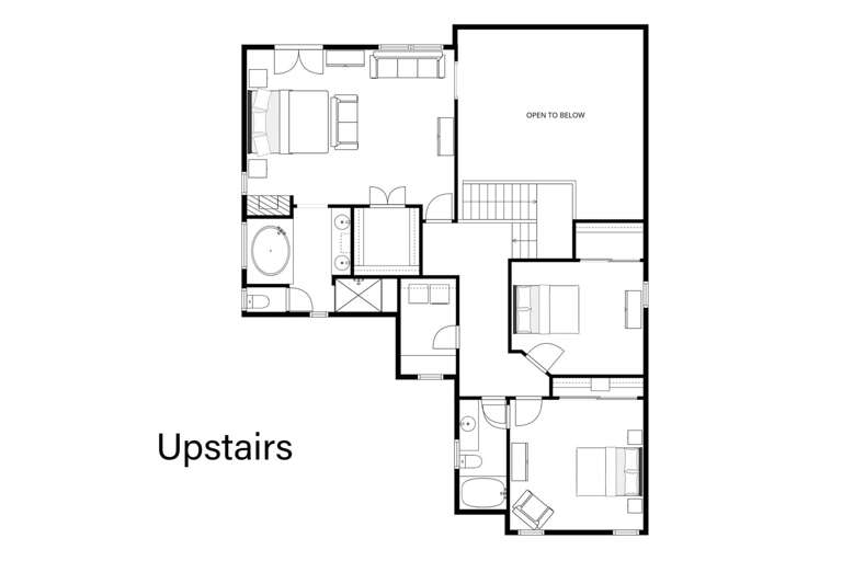 Upstairs floor layout