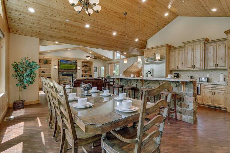 Dining and kitchen area