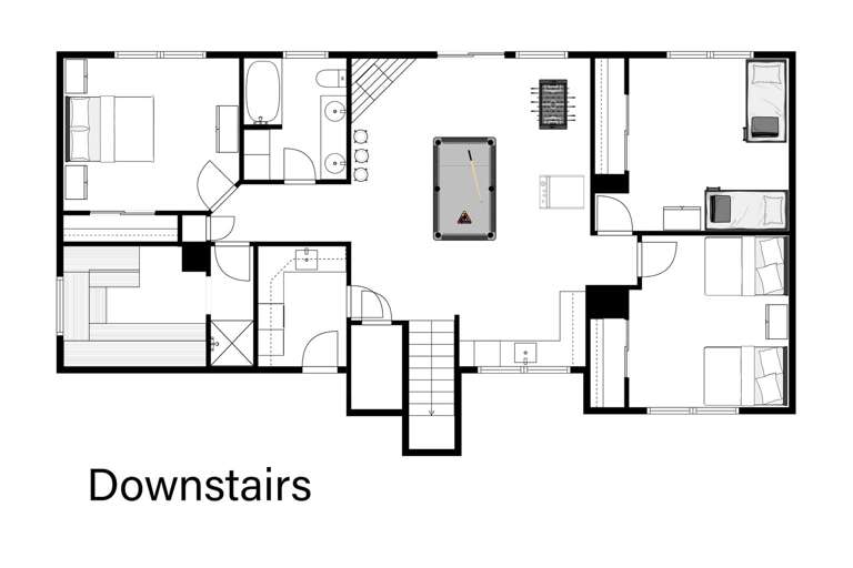 Downstairs floor plan