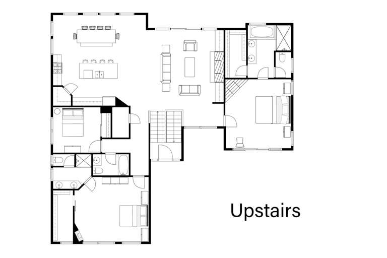 Upstairs floor plan