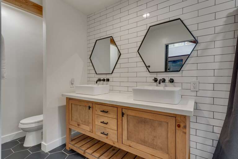 Bathroom with dual sinks