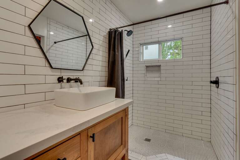Bathroom with dual sinks