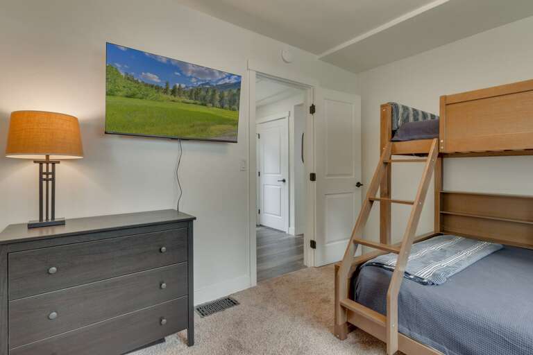 Bedroom with a twin over full bunk