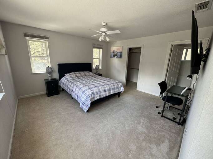 Bedroom with a full bed