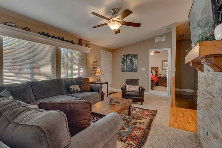 Living area w/ contemporary furniture