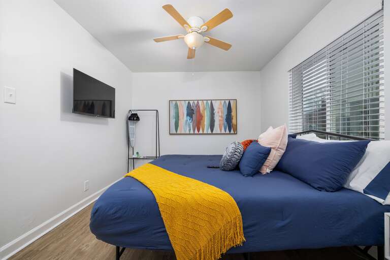 Watch your favorite shows in a comfortable king size bed. Watch your favorite shows in a comfortable king size bed.
