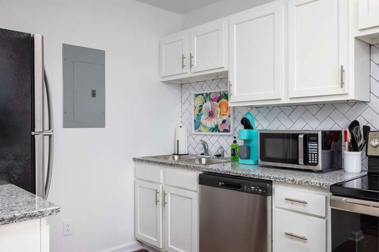 Keurig, microwave, and dishwasher Keurig, microwave, and dishwasher