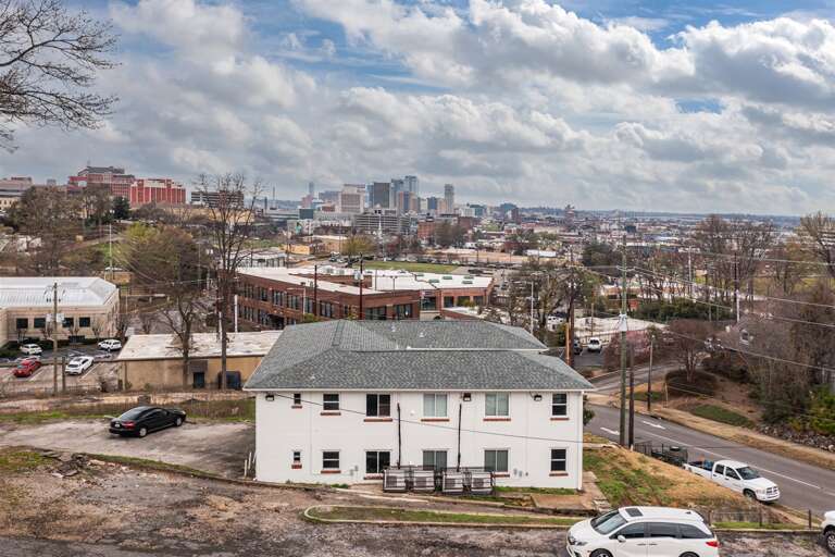 Above view of parking lot