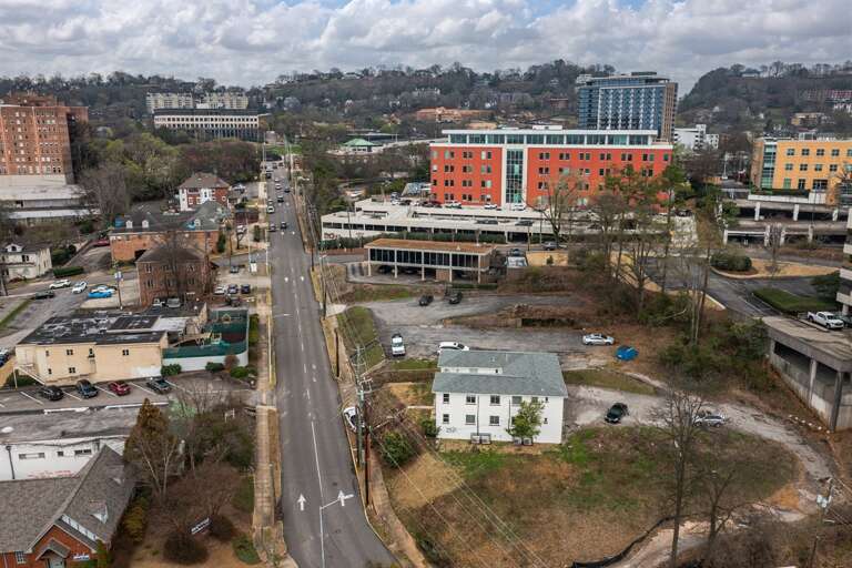 Side view of the building