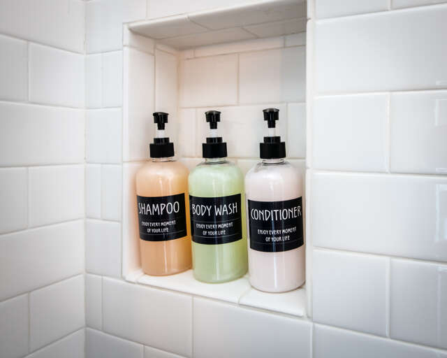 Shampoo, body wash, and conditioner, OH MY!