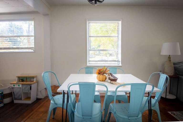 Kitchen table located at the center of the home