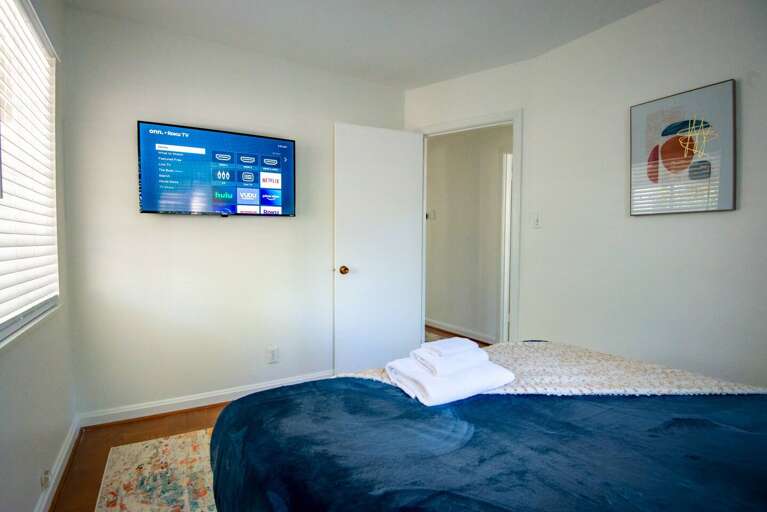 Cozy guest room prepared for you to get a good nights rest