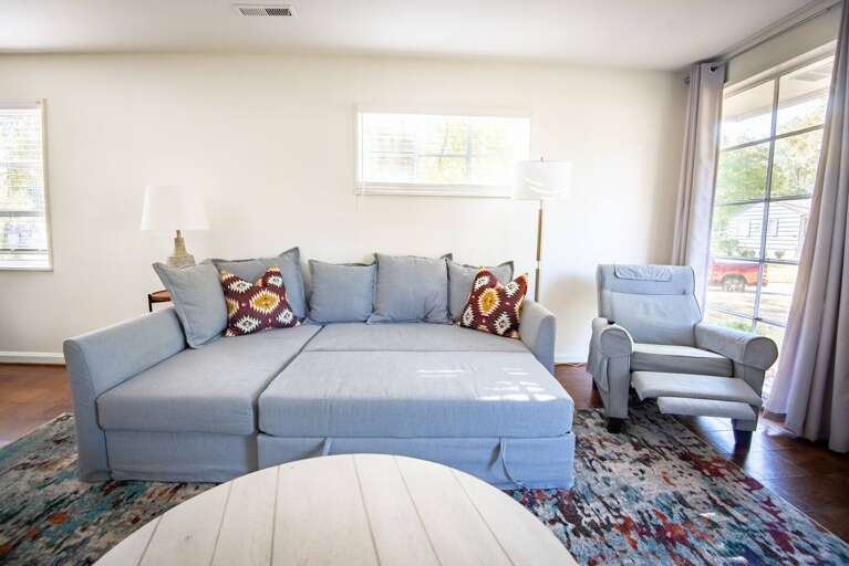 Large comfortable pullout couch and recliner 