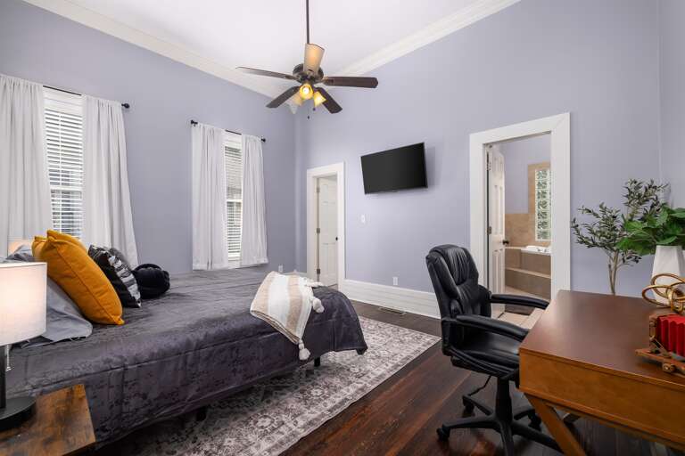 Stay productive in style with the dedicated office space located within the luxurious king suite, providing a comfortable and well-equipped area for work or leisure.