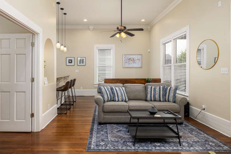 Welcome to our open-concept living space. This airy and inviting area combines kitchen, dining, and living spaces, perfect for gatherings and relaxation. Enjoy the spaciousness and versatility of this thoughtfully designed layout.