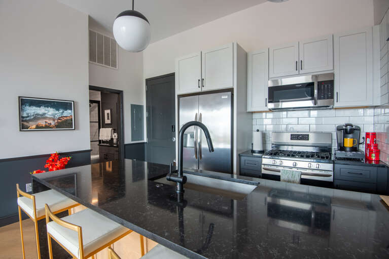 Culinary dreams come true in our large, fully equipped kitchen, providing everything you need to whip up delicious meals during your stay.