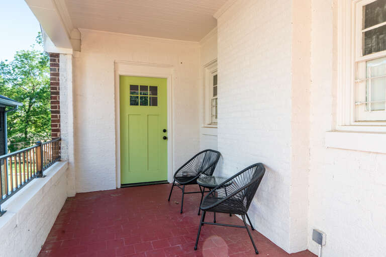 Delight in moments of peace on our side patio directly off the dining room—a serene extension of your living space. Find your next escape at www.legacystays.org.