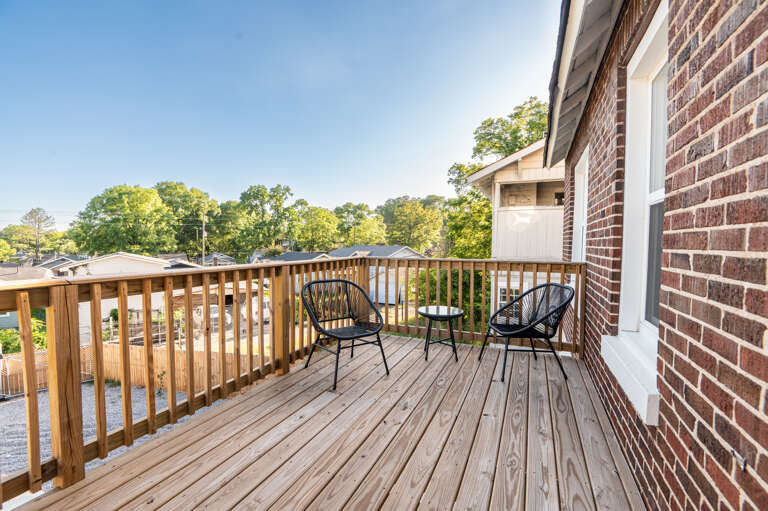 Savor the view from our patio balcony, your private nook for relaxation amidst the breath-taking backdrop of Birmingham.