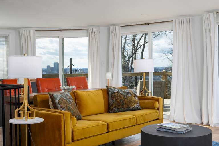 Each window frames breathtaking views, offering visual delight from every angle and turning the home into a live-in panorama.