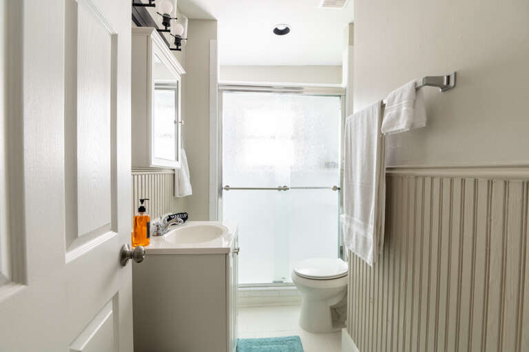 Fresh and Modern: Our elegantly designed bathroom features a luxurious walk-in shower with contemporary fixtures.  Fresh and Modern: Our elegantly designed bathroom features a luxurious walk-in shower with contemporary fixtures.