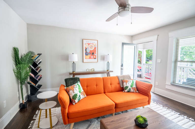 Fun and Games: Delight in our entertainment setup featuring a smart TV and cozy seating for a perfect movie night. Fun and Games: Delight in our entertainment setup featuring a smart TV and cozy seating for a perfect movie night.