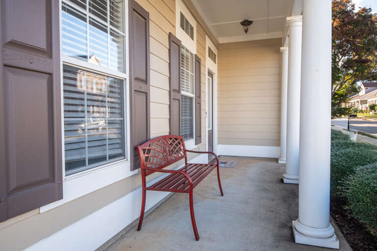Charming front porch with seating, a welcoming spot to enjoy morning coffee.  Charming front porch with seating, a welcoming spot to enjoy morning coffee.