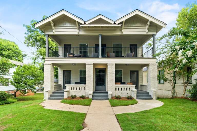 Front of the building- You will have access to the upper and lower units (right side of the building).