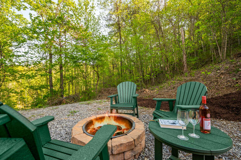 Easy Livin' - Back Area with Charcoal Grill and Firepit