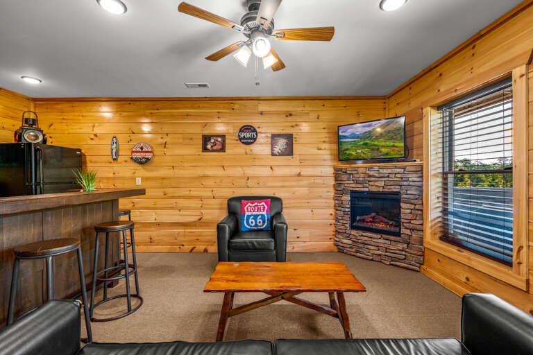 Lower Level Game Area w/Pool Table, Wet Bar and Add'l Living Area