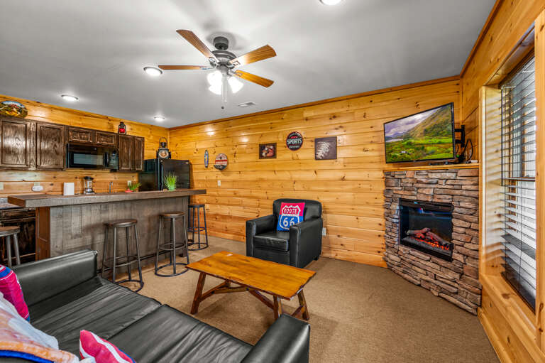 Lower Level Game Area w/Pool Table, Wet Bar and Add'l Living Area