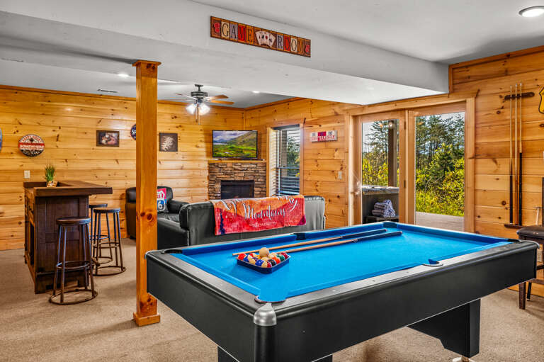 Lower Level Living and Game Area