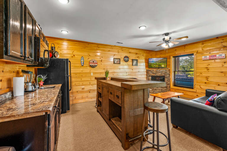 Lower Level Living and Game Area