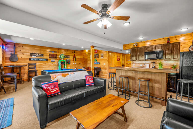 Lower Level Living and Game Area