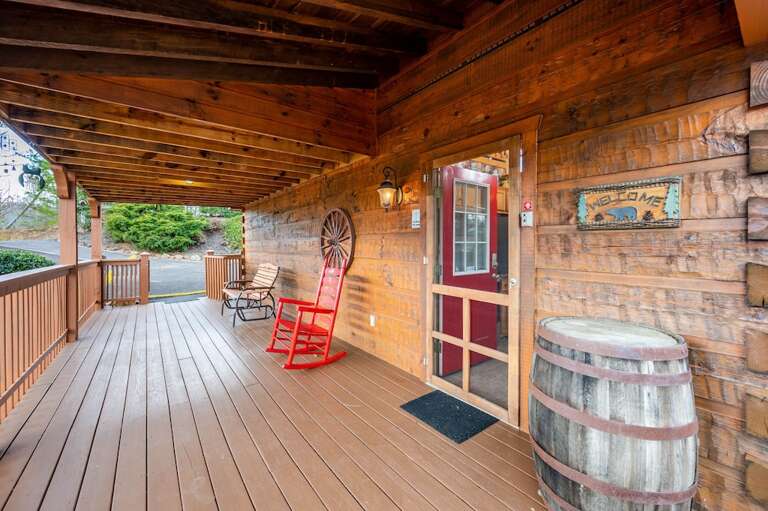 Over the Mountain - Main Level Deck and Entrance
