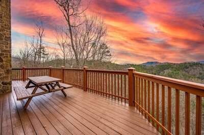 Over the Mountain - Sunset on the Deck