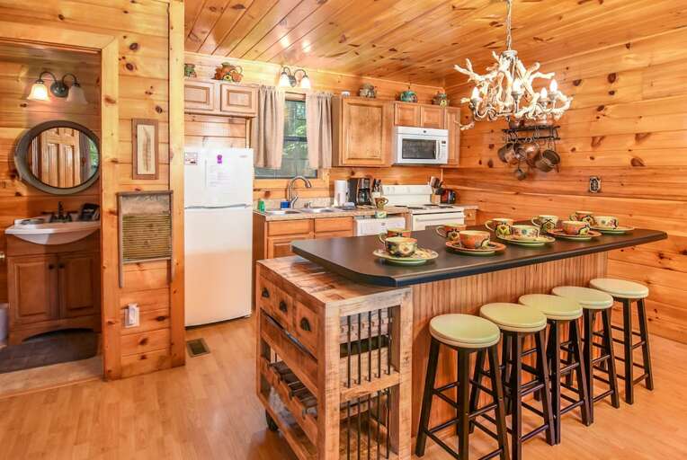 Permanent Vacation - Kitchen - Smoky Mountain Honeymoon Cabin