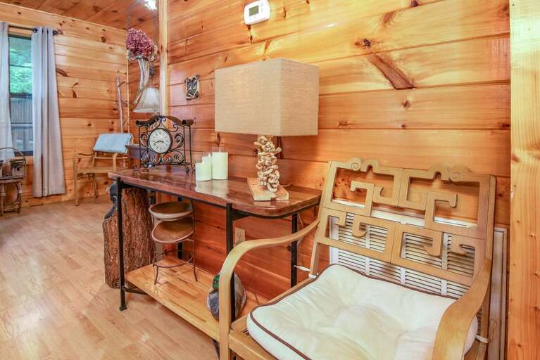 Permanent Vacation - Living Area - Smoky Mountain Honeymoon Cabin