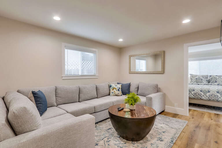 Family Room #2 with queen sleeper - looking into Master Bedroom #3