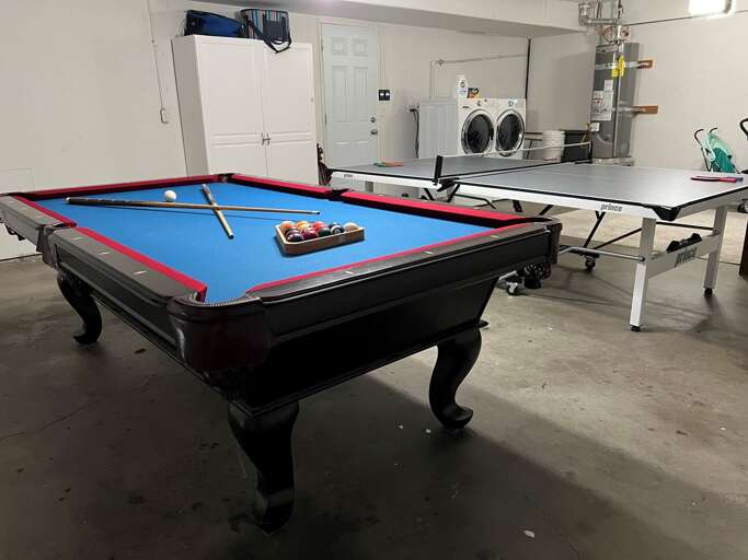 Full Size Billards table and Stiga Ping Pong Table