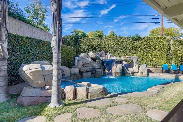 In-ground pool and spa view #3