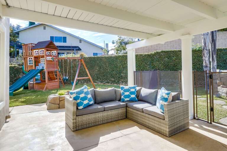 Outdoor seating and Playground