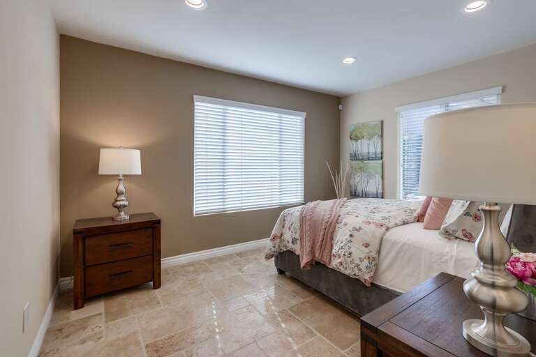 Queen bedroom #1 located downstairs