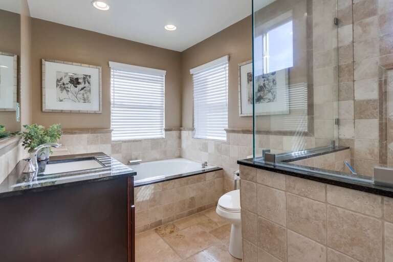 Upstairs master bathroom