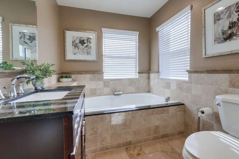 Upstairs master bathroom view #2