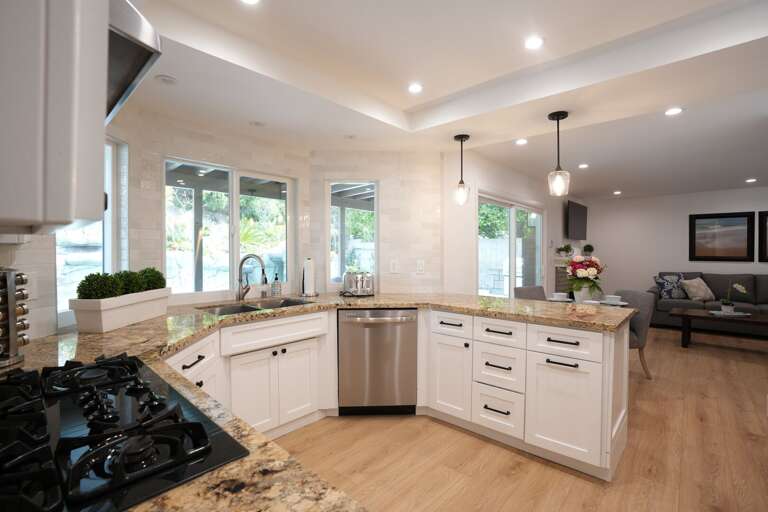 Open Concept Kitchen, breakfast nook, and Family Room
