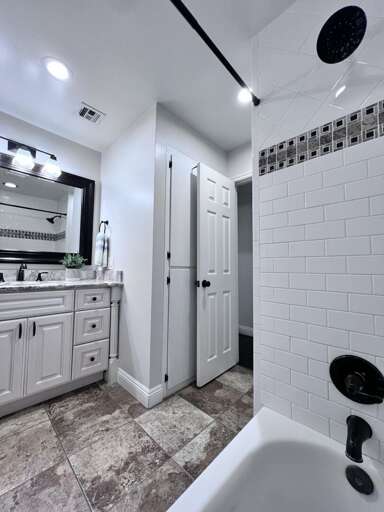Hall Bathroom #4. Shared by Full over Full bunkbed rooms.