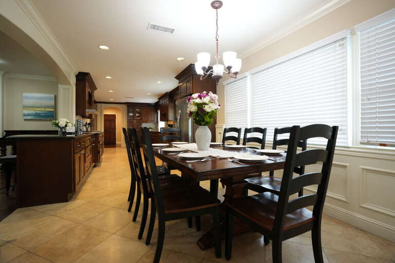 Gourmet Kitchen Breakfast Nook looking into Kitchen