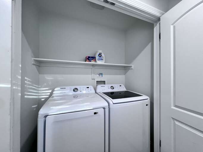 with full size washer & dryer