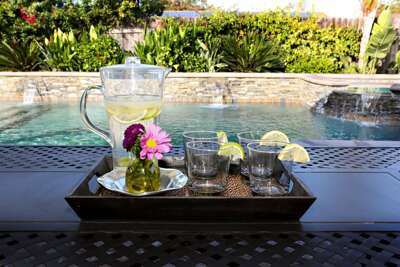 Stunning In-ground Pool and Jacuzzi with Waterfall Features