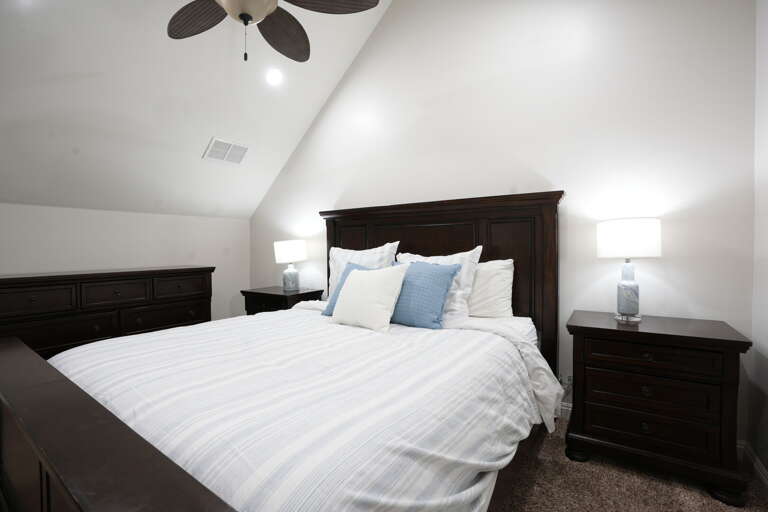 Upstairs Master Bedroom #3 with Cal-King Bed w/direct access to the upstairs hall bathroom